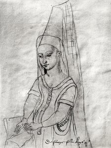 Charlotte de Savoie (c.1442-83) épouse de Louis XI (1422-83) - Flemish School